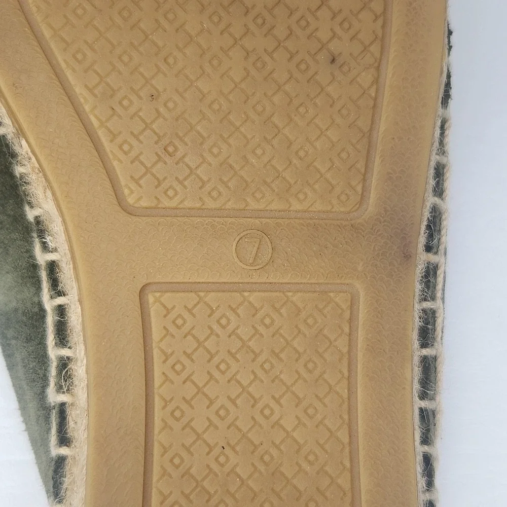 Tory Burch Olive Green Suede Espadrille Mules Slides 7M 55951 117